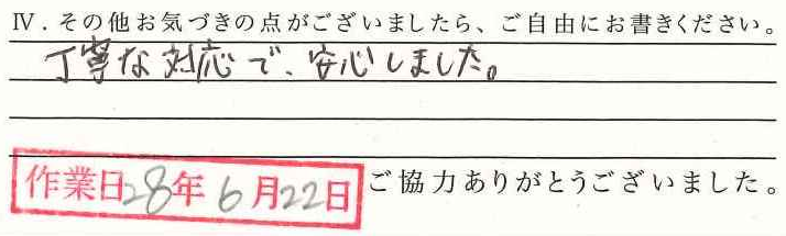 アンケート回答