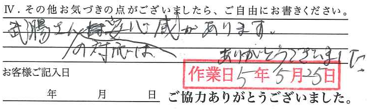 アンケート回答