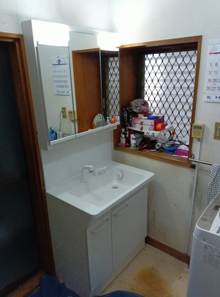 洗面化粧台 瑞穂町 M様邸 after